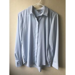 H&M button-down dress shirt with gold top closure